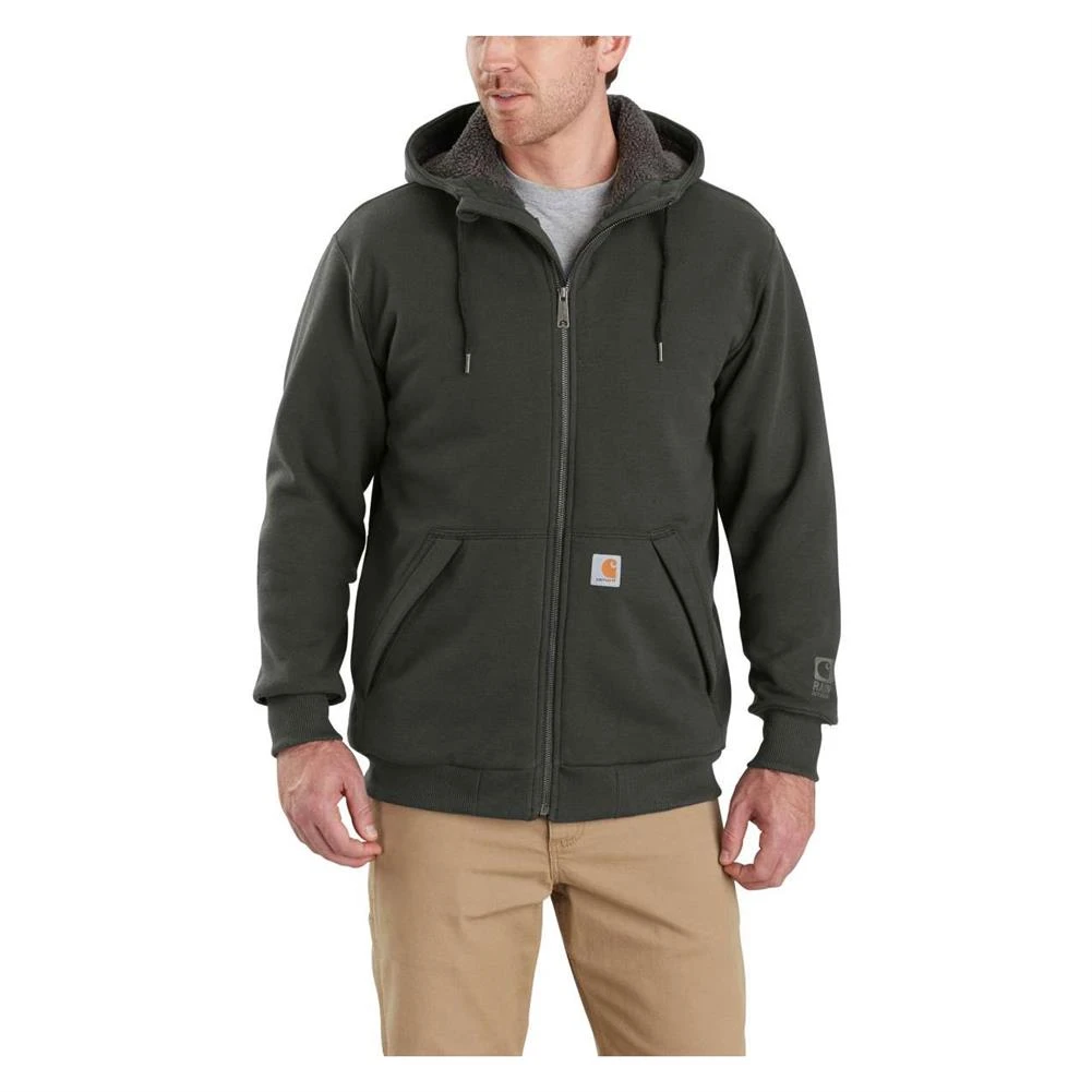 Men's Carhartt Rain Defender Rockland Sherpa Lined Hooded Sweatshirt - Image 3