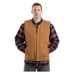 Men's Berne Workwear Duck Workmans Vest - Quilt Lined
