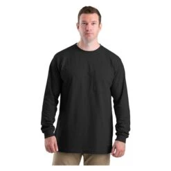 Men's Berne Workwear Heavyweight Long Sleeve Pocket T-Shirt