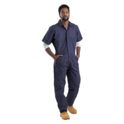Men's Berne Workwear Poplin Short Sleeve Coveralls