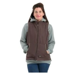 Women's Berne Workwear Sherpa-Lined Softstone Duck Vest