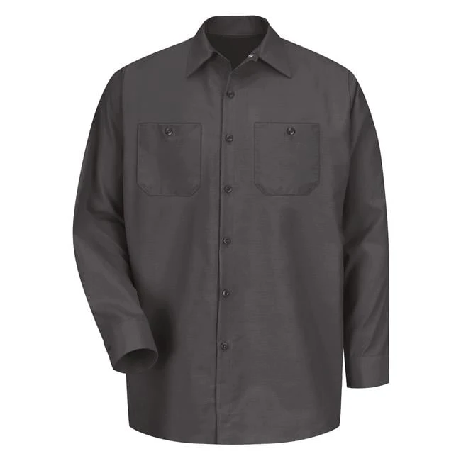 Men's Red Kap Long Sleeve Industrial Solid Work Shirt - Image 4