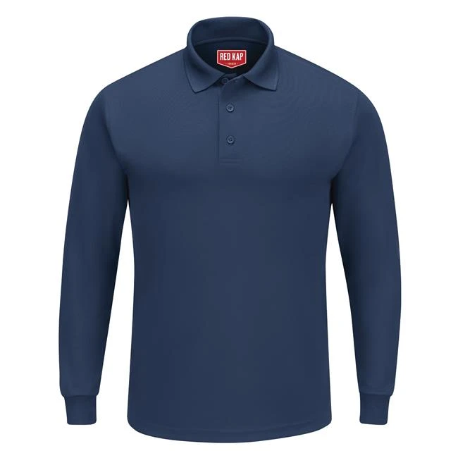 Men's Red Kap Performance Knit Long Sleeve Core Polo - Image 3