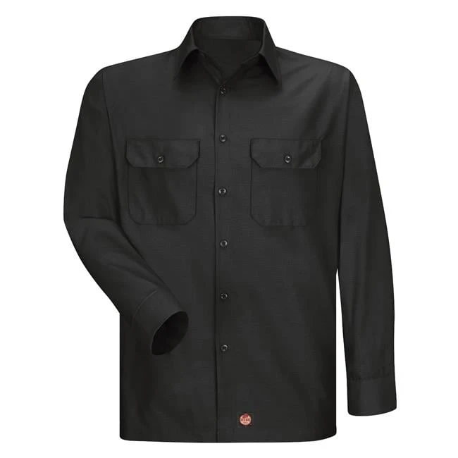 Men's Red Kap Solid Long Sleeve Ripstop Shirt - Image 4