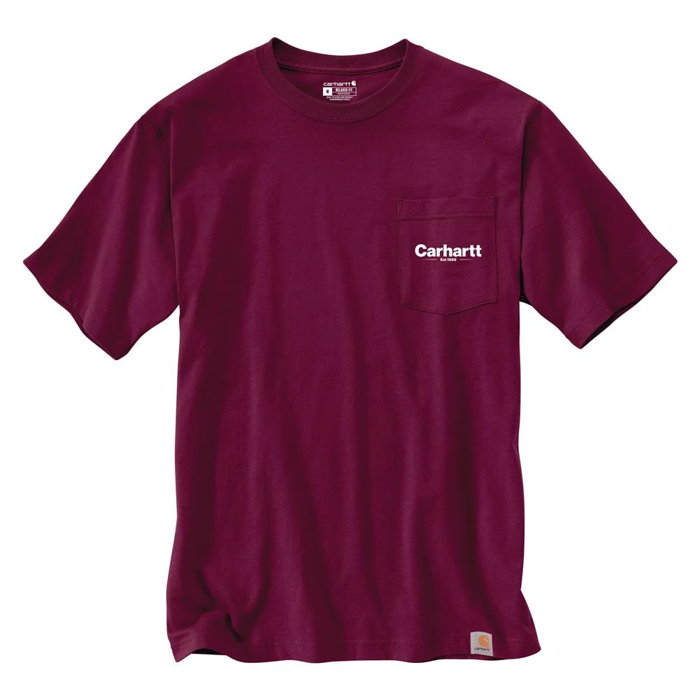 Men's Carhartt Relaxed Fit Heavyweight Pocket Line Graphic T-Shirt - Image 2