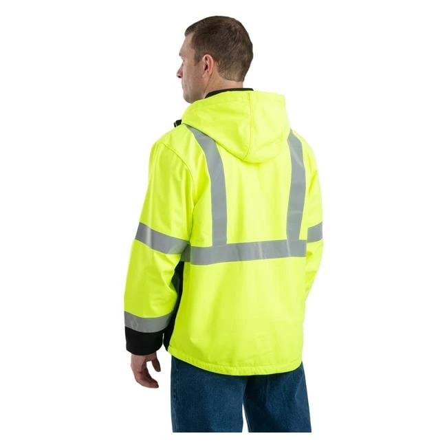 Men's Berne Workwear Hi-Vis Type R Class 3 Softshell Jacket - Image 2