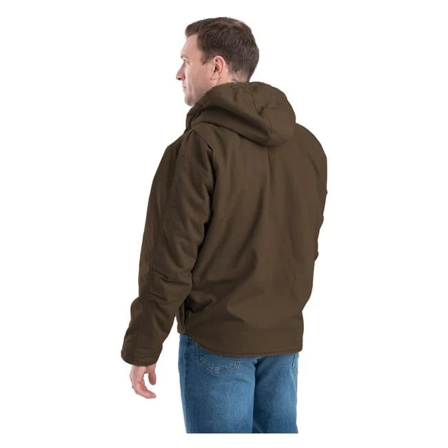 Men's Berne Workwear Washed Hooded Work Coat - Image 6