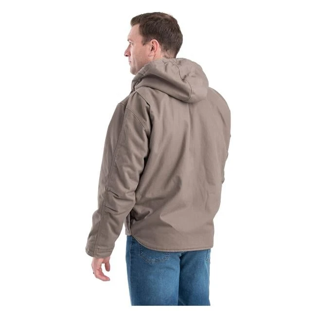 Men's Berne Workwear Washed Hooded Work Coat - Image 2