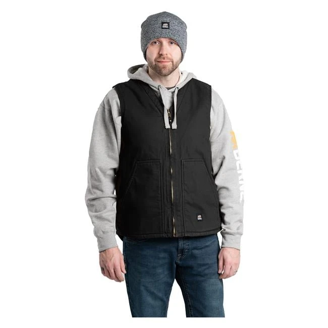 Men's Berne Workwear Washed V-Neck Vest - Image 6