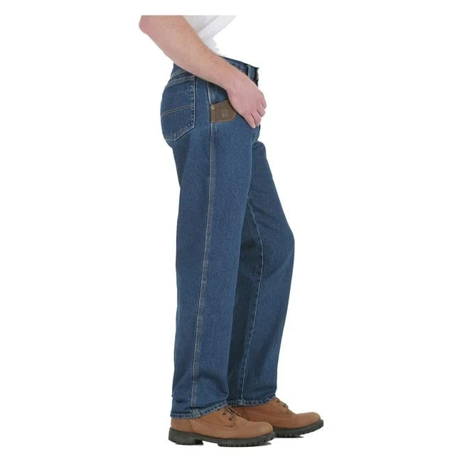 Men's Wrangler Riggs Relaxed Fit Denim Five Pocket Jeans - Image 2