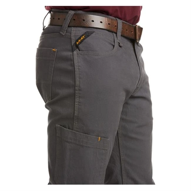 Men's Ariat Rebar M4 Relaxed DuraStretch Made Tough Stackable Straight Leg Pants - Image 3