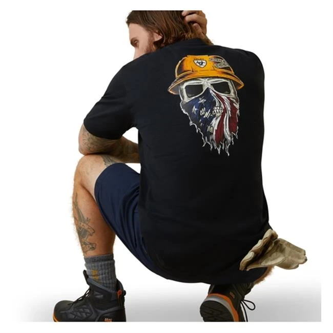 Men's Ariat Rebar Workman Relective Born For This Graphic T-Shirt - Image 3