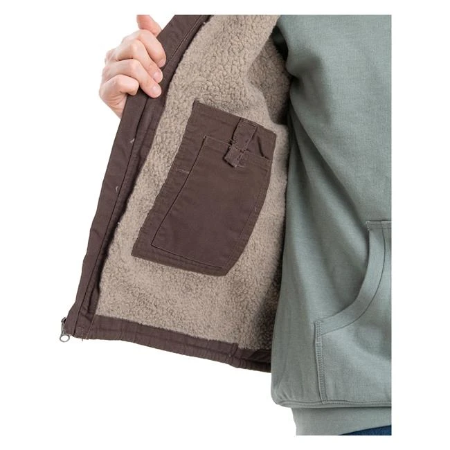 Women's Berne Workwear Sherpa-Lined Softstone Duck Vest - Image 3