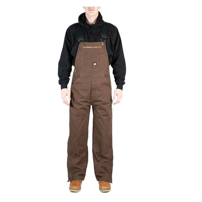 Men's Berne Workwear Unlined Washed Duck Bib Overalls - Image 3
