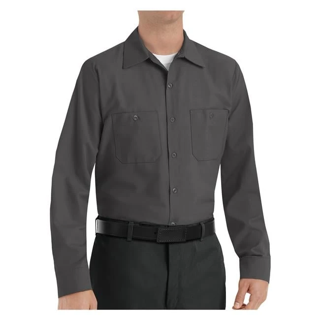 Men's Red Kap Long Sleeve Industrial Solid Work Shirt - Image 6