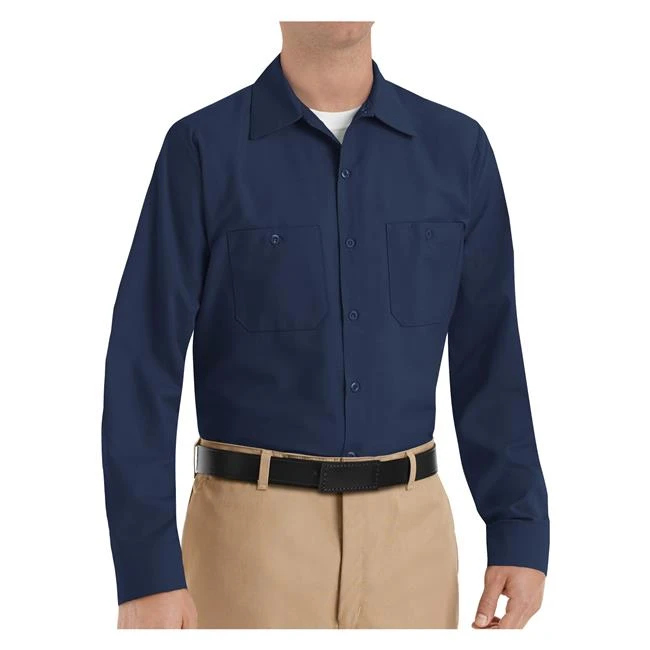 Men's Red Kap Long Sleeve Industrial Solid Work Shirt - Image 3