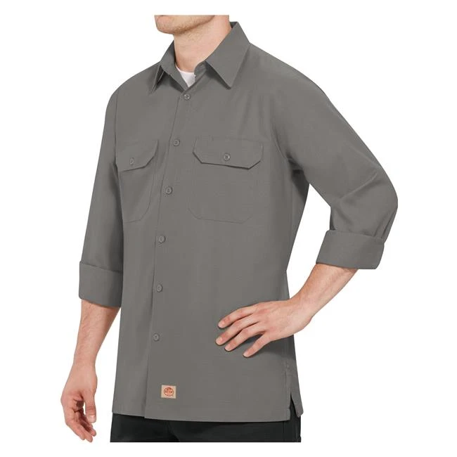 Men's Red Kap Solid Long Sleeve Ripstop Shirt - Image 3