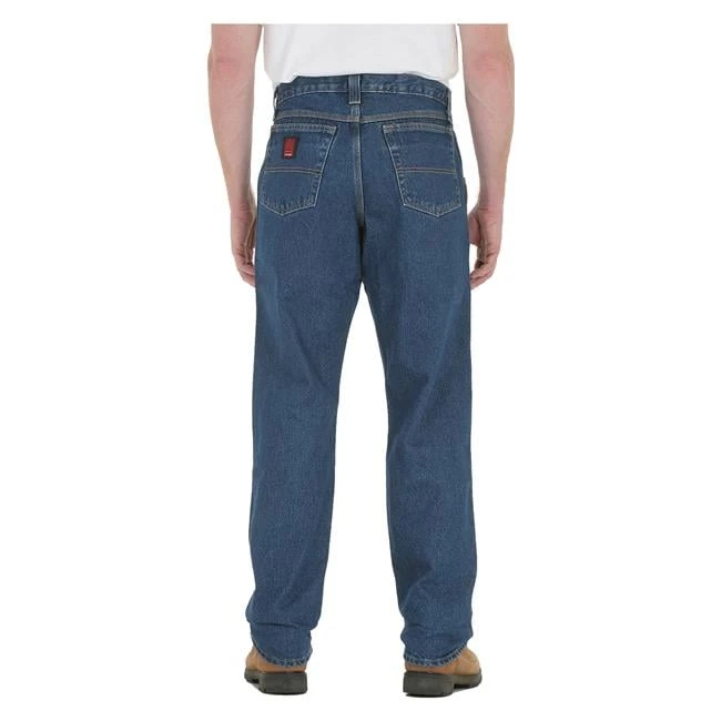 Men's Wrangler Riggs Relaxed Fit Denim Five Pocket Jeans - Image 3