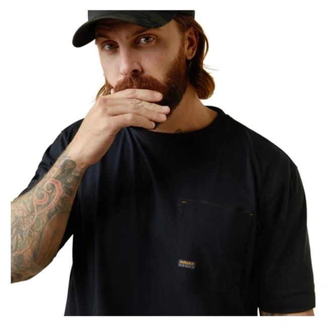 Men's Ariat Rebar Workman Relective Born For This Graphic T-Shirt - Image 4