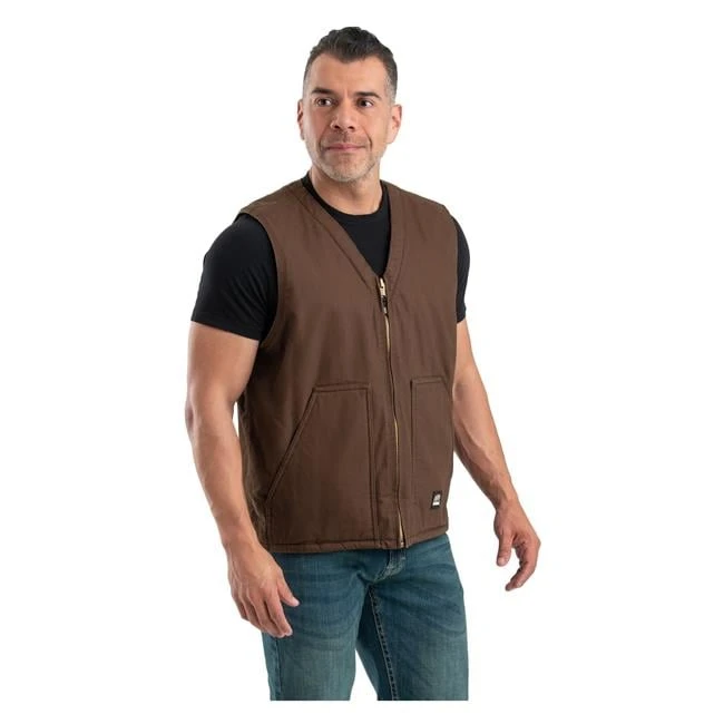 Men's Berne Workwear Washed V-Neck Vest - Image 4