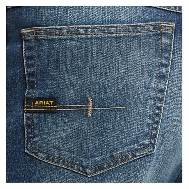 Men's Ariat Rebar M3 Loose DuraStretch Basic Stackable Straight Leg Jeans - Image 5
